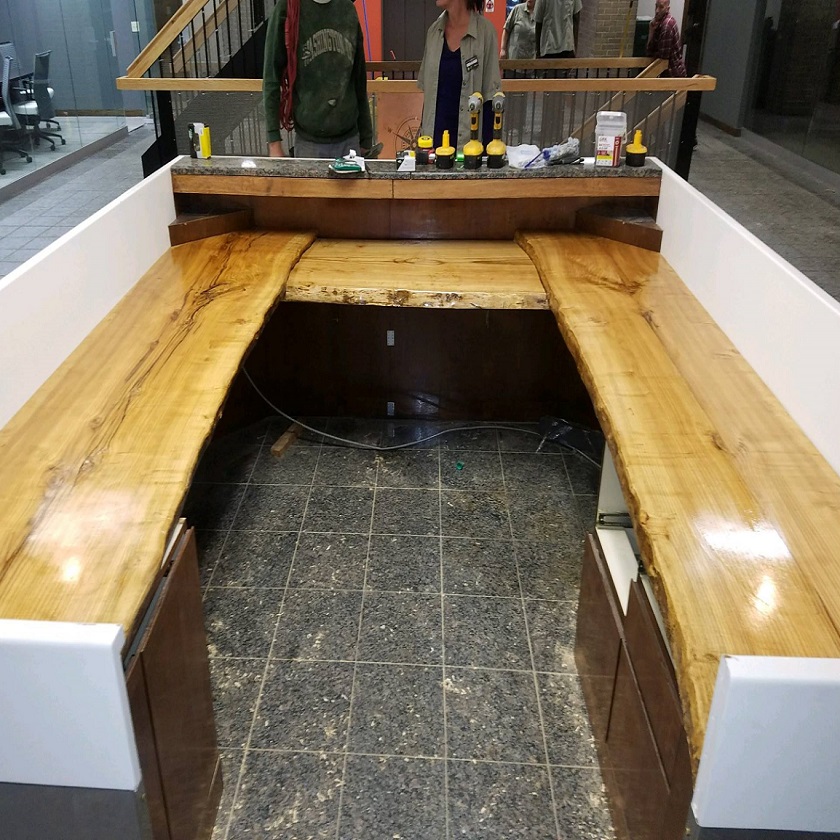 Live Edge Ash Reception Desk